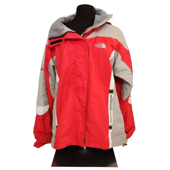 The North Face Summit Series‎ Hyvent Jacket Coat Womens Red Gray Waterproof M - Picture 1 of 16